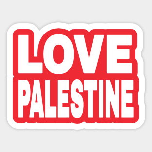 LOVE PALESTINE - White - Back Sticker